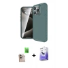 MARSİLYAN™- iPhone 16 Pro Max Kılıf Eksen Form Prime - Siyah Bilvis 5in1 5D Magic Hayalet Cam Ekran Koruyucu + Raze Metal Kamera Lens - NLGY