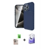 MARSİLYAN™- iPhone 16 Pro Max Kılıf Eksen Form Prime - Siyah Bilvis 5in1 5D Magic Hayalet Cam Ekran Koruyucu + Raze Metal Kamera Lens - NLGY