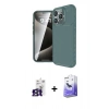 MARSİLYAN™- iPhone 16 Pro Max Kılıf Eksen Form Prime - Siyah Bilvis 5in1 5D Magic Hayalet Cam Ekran Koruyucu + Bilvis Titan Kamera Lens - TMGI
