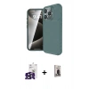 MARSİLYAN™- iPhone 16 Pro Max Kılıf Eksen Form Prime - Siyah Bilvis Hayalet Cam Ekran Koruyucu + Bilvis Titan Kamera Lens - SH