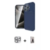 MARSİLYAN™- iPhone 16 Pro Max Kılıf Eksen Form Prime - Siyah Bilvis Hayalet Cam Ekran Koruyucu + Pers Alüminyum Kamera Lens - GI