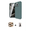 MARSİLYAN™- iPhone 16 Pro Max Kılıf Eksen Form Prime - Siyah Bilvis Hayalet Cam Ekran Koruyucu + Pers Alüminyum Kamera Lens - CLTM