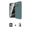 MARSİLYAN™- iPhone 16 Pro Max Kılıf Eksen Form Prime - Siyah Bilvis Hayalet Cam Ekran Koruyucu + PVD Metal Kamera Lens - SH