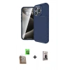 MARSİLYAN™- iPhone 16 Pro Max Kılıf Eksen Form Prime - Siyah Bilvis Hayalet Cam Ekran Koruyucu + Raze Metal Kamera Lens - CLTM