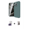 MARSİLYAN™- iPhone 16 Pro Max Kılıf Eksen Form Prime - Siyah Bilvis Hayalet Cam Ekran Koruyucu + Titanyum Gri Bilvis Titan Kamera Lens