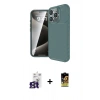 MARSİLYAN™- iPhone 16 Pro Max Kılıf Eksen Form Prime - Siyah Buffer Cam Ekran Koruyucu + Bilvis Titan Kamera Lens - TMGI