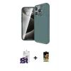 MARSİLYAN™- iPhone 16 Pro Max Kılıf Eksen Form Prime - Siyah Buffer Cam Ekran Koruyucu + Bilvis Titan Kamera Lens - SH