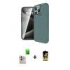 MARSİLYAN™- iPhone 16 Pro Max Kılıf Eksen Form Prime - Siyah Buffer Cam Ekran Koruyucu + Raze Metal Kamera Lens - NLGY