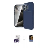 MARSİLYAN™- iPhone 16 Pro Max Kılıf Eksen Form Prime - Siyah Buffer Hayalet Cam Ekran Koruyucu + Bilvis Titan Kamera Lens - TMGI