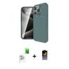 MARSİLYAN™- iPhone 16 Pro Max Kılıf Eksen Form Prime - Siyah Buffer Hayalet Cam Ekran Koruyucu + Raze Metal Kamera Lens - BZ