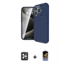 MARSİLYAN™- iPhone 16 Pro Max Kılıf Eksen Form Prime - Siyah Buffer Hayalet Cam Ekran Koruyucu + PVD Metal Kamera Lens - SH