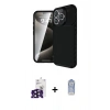 MARSİLYAN™- iPhone 16 Pro Max Kılıf Eksen Form Prime - Siyah Joko Magic 5D Cam + Bilvis Titan Kamera Lens - SH