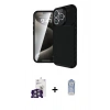 MARSİLYAN™- iPhone 16 Pro Max Kılıf Eksen Form Prime - Siyah Joko Magic 5D Cam + Bilvis Titan Kamera Lens - GS