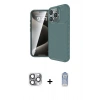 MARSİLYAN™- iPhone 16 Pro Max Kılıf Eksen Form Prime - Siyah Joko Magic 5D Cam + Pers Alüminyum Kamera Lens - GI