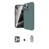 MARSİLYAN™- iPhone 16 Pro Max Kılıf Eksen Form Prime - Siyah Joko Magic 5D Cam + PVD Metal Kamera Lens - GS