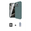 MARSİLYAN™- iPhone 16 Pro Max Kılıf Eksen Form Prime - Siyah Joko Magic 5D Cam + Siyah PVD Metal Kamera Lens
