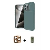 MARSİLYAN™- iPhone 16 Pro Max Kılıf Eksen Form Prime - Siyah Joko Magic 5D Hayalet Cam + Pers Alüminyum Kamera Lens - CLTM