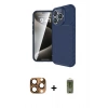 MARSİLYAN™- iPhone 16 Pro Max Kılıf Eksen Form Prime - Siyah Joko Magic 5D Hayalet Cam + Pers Alüminyum Kamera Lens - CLTM