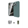 MARSİLYAN™- iPhone 16 Pro Max Kılıf Eksen Form Prime - Siyah Joko Magic 5D Hayalet Cam + Pers Alüminyum Kamera Lens - GI