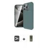 MARSİLYAN™- iPhone 16 Pro Max Kılıf Eksen Form Prime - Siyah Joko Magic 5D Hayalet Cam + PVD Metal Kamera Lens - SH