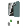 MARSİLYAN™- iPhone 16 Pro Max Kılıf Eksen Form Prime - Siyah Joko Magic 5D Hayalet Cam + Siyah Raze Metal Kamera Lens