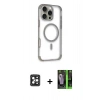 MARSİLYAN™- iPhone 16 Pro Max Kılıf Eksen Klasik Koleksiyonu - Şeffaf 360 Full Body Arka Koruyucu + PVD Metal Kamera Lens - SH