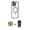 MARSİLYAN™- iPhone 16 Pro Max Kılıf Eksen Klasik Koleksiyonu - Siyah 360 Mat Full Body Arka Koruyucu + Pers Alüminyum Kamera Lens - CLTM