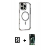 MARSİLYAN™- iPhone 16 Pro Max Kılıf Eksen Klasik Koleksiyonu - Siyah 360 Mat Full Body Arka Koruyucu + PVD Metal Kamera Lens - SH