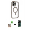 MARSİLYAN™- iPhone 16 Pro Max Kılıf Eksen Klasik Koleksiyonu - Siyah 360 Mat Full Body Arka Koruyucu + Raze Metal Kamera Lens - CLTM