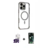 MARSİLYAN™- iPhone 16 Pro Max Kılıf Eksen Klasik Koleksiyonu - Siyah 360 Mat Full Body Arka Koruyucu + Bilvis Titan Kamera Lens - SH
