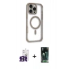MARSİLYAN™- iPhone 16 Pro Max Kılıf Eksen Klasik Koleksiyonu - Siyah 360 Mat Full Body Arka Koruyucu + Bilvis Titan Kamera Lens - SH
