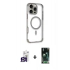 MARSİLYAN™- iPhone 16 Pro Max Kılıf Eksen Klasik Koleksiyonu - Siyah 360 Mat Full Body Arka Koruyucu + Bilvis Titan Kamera Lens - TMGI