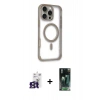 MARSİLYAN™- iPhone 16 Pro Max Kılıf Eksen Klasik Koleksiyonu - Siyah 360 Mat Full Body Arka Koruyucu + Bilvis Titan Kamera Lens - TMGI
