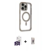 MARSİLYAN™- iPhone 16 Pro Max Kılıf Eksen Klasik Koleksiyonu - Siyah Bilvis 3D Cam Ekran Koruyucu + Bilvis Titan Kamera Lens - GS