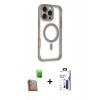 MARSİLYAN™- iPhone 16 Pro Max Kılıf Eksen Klasik Koleksiyonu - Siyah Bilvis 3X AR Hayalet Cam Ekran Koruyucu + Raze Metal Kamera Lens - CLTM