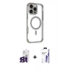 MARSİLYAN™- iPhone 16 Pro Max Kılıf Eksen Klasik Koleksiyonu - Siyah Bilvis 3X AR HD Cam Ekran Koruyucu + Bilvis Titan Kamera Lens - SH