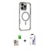 MARSİLYAN™- iPhone 16 Pro Max Kılıf Eksen Klasik Koleksiyonu - Siyah Bilvis 3X AR HD Cam Ekran Koruyucu + Raze Metal Kamera Lens - NLGY