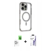 MARSİLYAN™- iPhone 16 Pro Max Kılıf Eksen Klasik Koleksiyonu - Siyah Bilvis 3X AR HD Cam Ekran Koruyucu + Raze Metal Kamera Lens - BZ