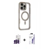 MARSİLYAN™- iPhone 16 Pro Max Kılıf Eksen Klasik Koleksiyonu - Siyah Bilvis 3X AR HD Cam Ekran Koruyucu + Bilvis Titan Kamera Lens - SH