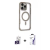MARSİLYAN™- iPhone 16 Pro Max Kılıf Eksen Klasik Koleksiyonu - Siyah Bilvis 3X AR HD Cam Ekran Koruyucu + Bilvis Titan Kamera Lens - TMGI