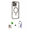 MARSİLYAN™- iPhone 16 Pro Max Kılıf Eksen Klasik Koleksiyonu - Siyah Bilvis 3X AR HD Cam Ekran Koruyucu + Raze Metal Kamera Lens - NLGY