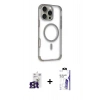 MARSİLYAN™- iPhone 16 Pro Max Kılıf Eksen Klasik Koleksiyonu - Siyah Bilvis 3X AR HD Cam Ekran Koruyucu + Bilvis Titan Kamera Lens - TMGI