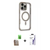 MARSİLYAN™- iPhone 16 Pro Max Kılıf Eksen Klasik Koleksiyonu - Siyah Bilvis 3X AR HD Cam Ekran Koruyucu + Raze Metal Kamera Lens - CLTM