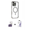 MARSİLYAN™- iPhone 16 Pro Max Kılıf Eksen Klasik Koleksiyonu - Siyah Bilvis 3X AR HD Cam Ekran Koruyucu + Bilvis Titan Kamera Lens - GS