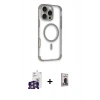 MARSİLYAN™- iPhone 16 Pro Max Kılıf Eksen Klasik Koleksiyonu - Siyah Bilvis Hayalet Cam Ekran Koruyucu + Bilvis Titan Kamera Lens - GS