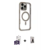 MARSİLYAN™- iPhone 16 Pro Max Kılıf Eksen Klasik Koleksiyonu - Siyah Bilvis Hayalet Cam Ekran Koruyucu + Bilvis Titan Kamera Lens - GS