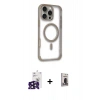 MARSİLYAN™- iPhone 16 Pro Max Kılıf Eksen Klasik Koleksiyonu - Siyah Bilvis Hayalet Cam Ekran Koruyucu + Bilvis Titan Kamera Lens - SH