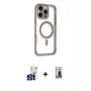 MARSİLYAN™- iPhone 16 Pro Max Kılıf Eksen Klasik Koleksiyonu - Siyah Bilvis Hayalet Cam Ekran Koruyucu + Bilvis Titan Kamera Lens - TMGI