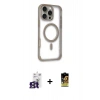MARSİLYAN™- iPhone 16 Pro Max Kılıf Eksen Klasik Koleksiyonu - Siyah Buffer Cam Ekran Koruyucu + Bilvis Titan Kamera Lens - TMGI