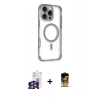 MARSİLYAN™- iPhone 16 Pro Max Kılıf Eksen Klasik Koleksiyonu - Siyah Buffer Cam Ekran Koruyucu + Bilvis Titan Kamera Lens - GS